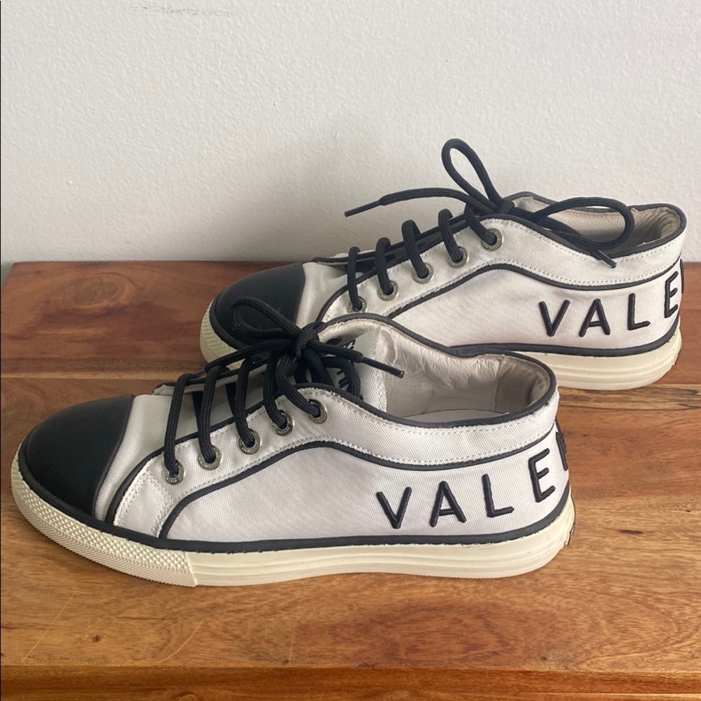 Valentino Monochrome Canvas Sneakers